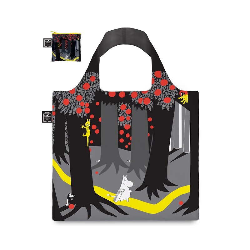 女孩寓所 :: Moomin 環保袋/收納袋-黑 - Messenger Bags & Sling Bags - Plastic Black