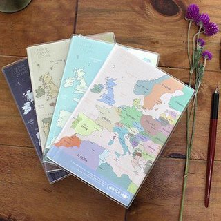 デッサンはインジゴ世界地図のノートブックラインX  - 色を、IDG03012