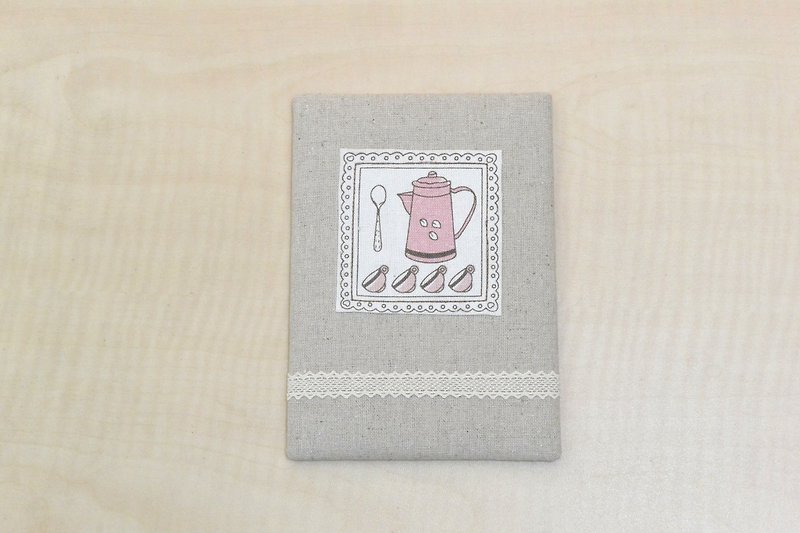 手感布卡片 - 萬用卡 - Pink Coffee - 卡片/明信片 - 其他材質 卡其色