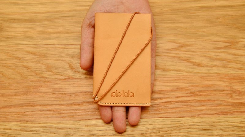 Business Card Holder 簡約名片夾 - クリアファイル - 革 ゴールド