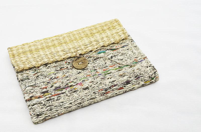 Natural plant grass and hemp book fair trade recycled newspapers notebook _ - Notebooks & Journals - Other Materials White