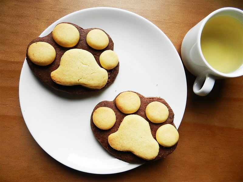 Rabbit Walker handmade biscuits integrated palm cat biscuits (two big cats, kittens 9) - Handmade Cookies - Fresh Ingredients Brown