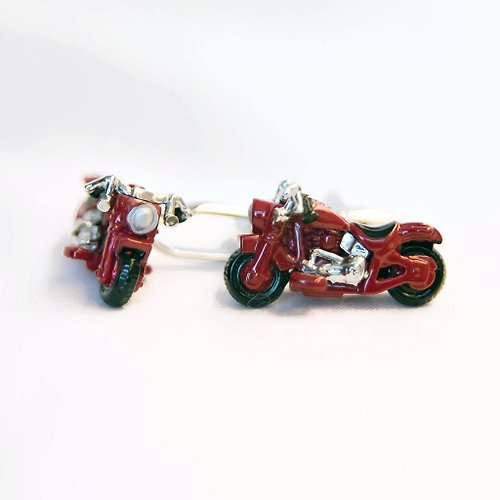 GLUE Associates - Designer Cufflink 紅色摩托車 袖扣 RED MOTOBIKE CUFFLINK
