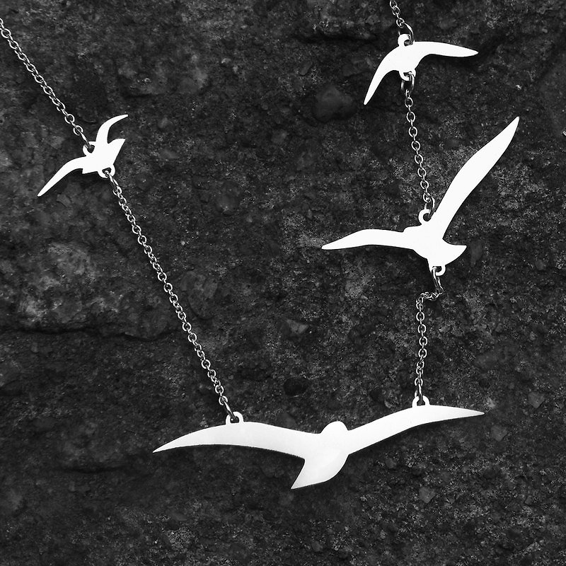【Holiday Surprise Package】Teesy Necklace_Seagull Necklace - สร้อยคอ - โลหะ สีทอง