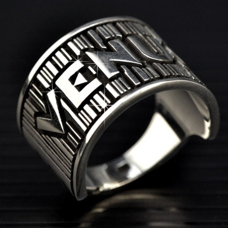 Customized.925 sterling silver jewelry RCODE00005-Barcode Ring - General Rings - Other Metals 