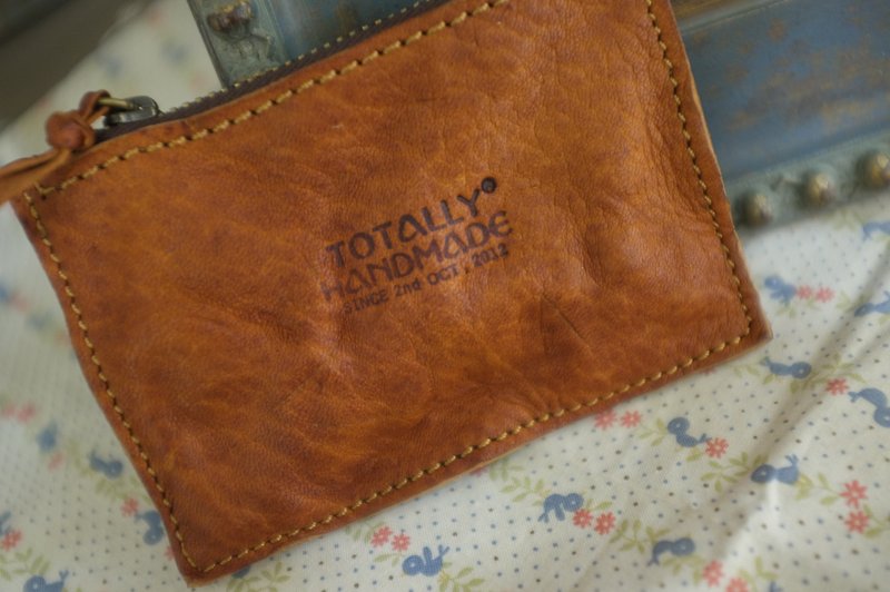Wild wrinkled purse <Wallets> - Coin Purses - Genuine Leather Brown