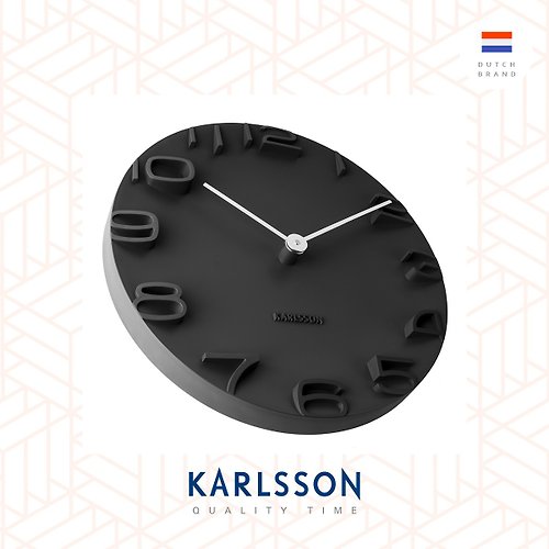 Ur Lifestyle 荷蘭Karlsson Wall clock On The Edge black OTE 掛鐘