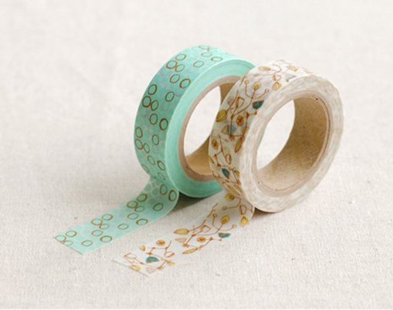 Dailylike and paper tape (2 into) 29-Karen, E2D98669 - มาสกิ้งเทป - กระดาษ สีเขียว