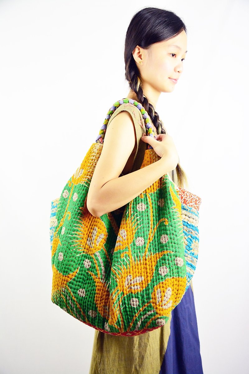 Bud Sari Bag_Fair Trade - กระเป๋าแมสเซนเจอร์ - ผ้าฝ้าย/ผ้าลินิน หลากหลายสี