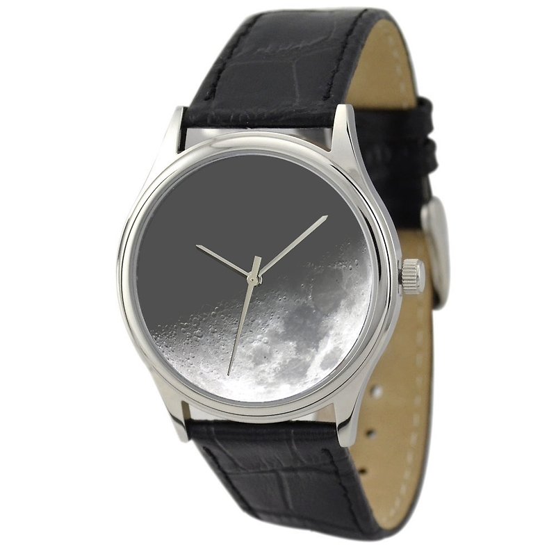 Half moon watch (white) - นาฬิกาผู้หญิง - โลหะ สีเทา