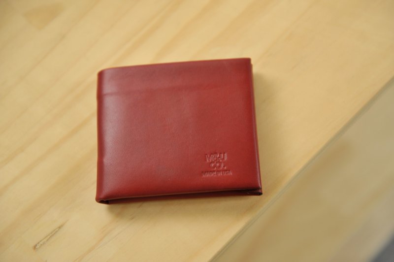 Maxx & Unicorn Co. Bifold Wallet 美國紐約獨立品牌創新工藝皮具/皮夾-酒紅色 - 錢包/皮夾/長短夾 - 真皮 紅色