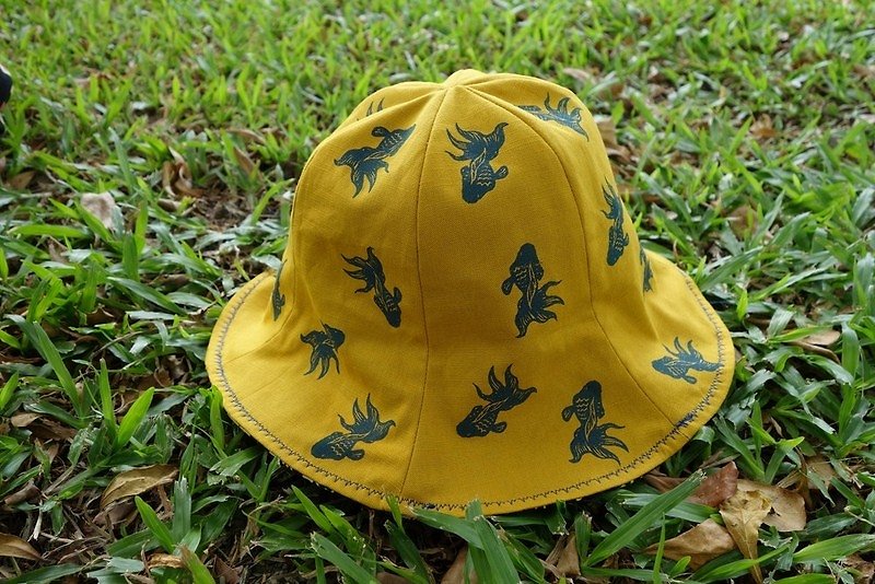 Animal Series goldfish yo _ mustard yellow bud hat - หมวก - วัสดุอื่นๆ สีเหลือง