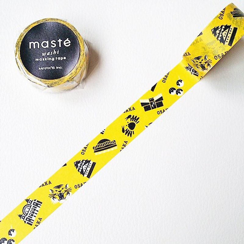 maste 和紙膠帶 Multi Japan【大阪(MST-MKT82-A)】 - 紙膠帶 - 紙 黃色