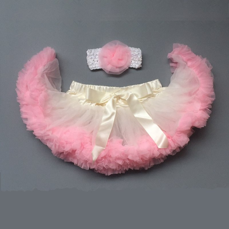 女嬰童雪紡蓬蓬裙 - 甜美公主 - 女童洋裝/裙子 - 其他材質 粉紅色