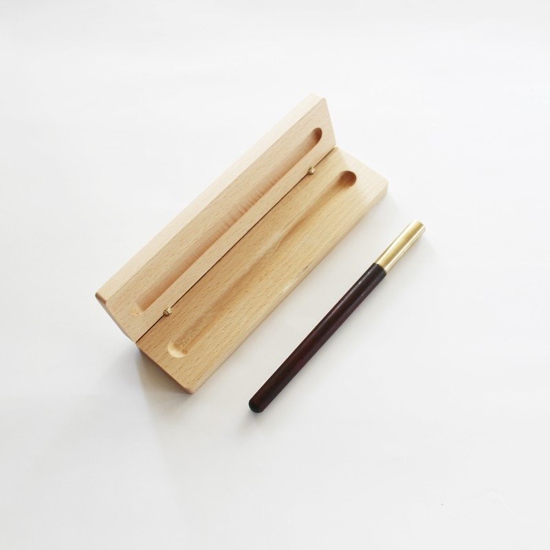 Writing Pen | Brass Ebony Wood | Handmade Artwork | Gifts | Gift | Indie Brand | Seventh Heaven x Designer Xiang Liang - อุปกรณ์เขียนอื่นๆ - ไม้ 