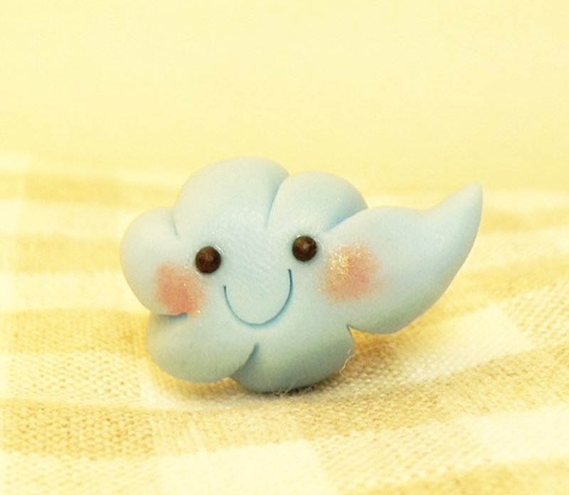 Playful smiling clouds ring / clouds / blue / ring / manual Limited - General Rings - Other Materials Blue
