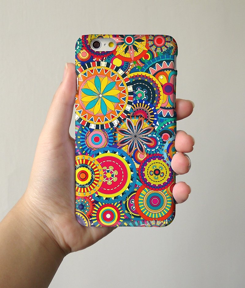Mandala Colourful Floral pattern 3D Full Wrap Phone Case, available for  iPhone 7, iPhone 7 Plus, iPhone 6s, iPhone 6s Plus, iPhone 5/5s, iPhone 5c, iPhone 4/4s, Samsung Galaxy S7, S7 Edge, S6 Edge Plus, S6, S6 Edge, S5 S4 S3  Samsung Galaxy Note 5, Note 4 - Other - Plastic 