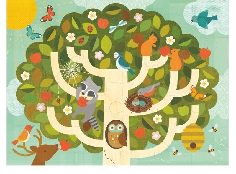 アメリカンプチコラージュ フロアパズル ジグソーパズルBig Tree Friends - 知育玩具・ぬいぐるみ - 紙 多色