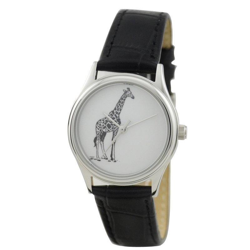 LADIES 'Giraffe Watch (black and white) - Women's Watches - Other Metals White