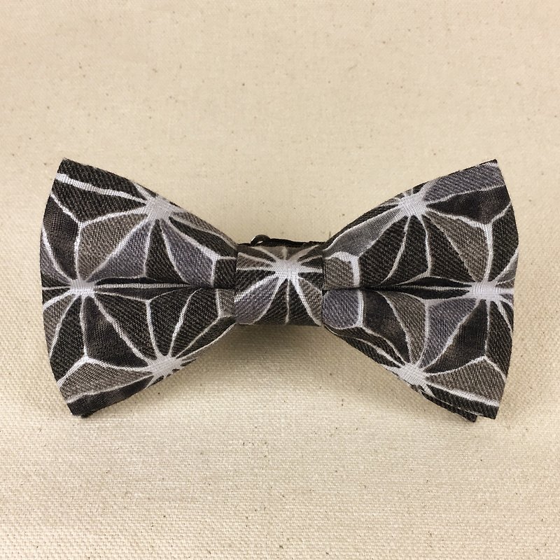Mr.Tie 手工縫製領結 Hand Made Bow Tie 編號138 - 領呔/呔夾 - 棉．麻 灰色
