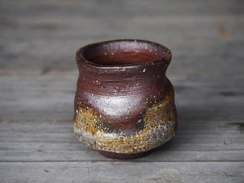 Bizen sake look _gi-035 - Pottery & Ceramics - Other Materials Brown