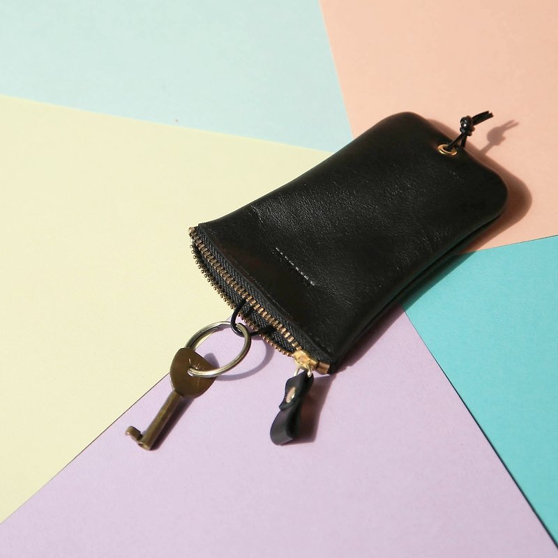 [Keys' Sweet Home / Key Case] ​​ZiBAG-031/ Classic Black Black - Keychains - Genuine Leather 