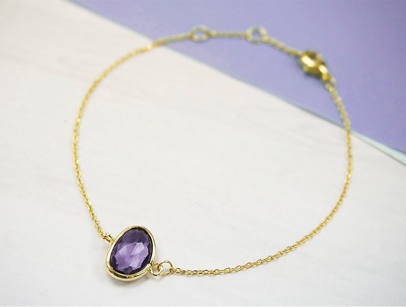 Edith & Jaz • Birthstone Collection - Amethyst Bracelet (February) - Bracelets - Gemstone Purple