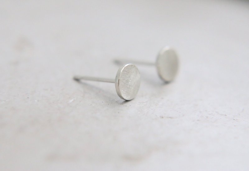 Silver earring - little circle - - Earrings & Clip-ons - Sterling Silver Silver