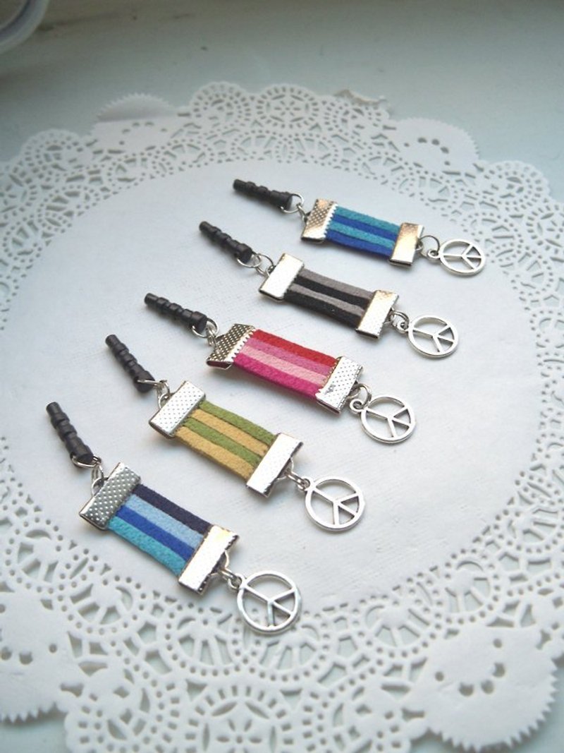Phone plug Charm ~ peace -1 (optional color) - Charms - Other Metals Multicolor