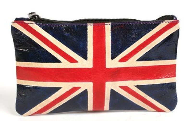 Suede purse _ _ British flag rectangular section of Fair Trading - Coin Purses - Genuine Leather 