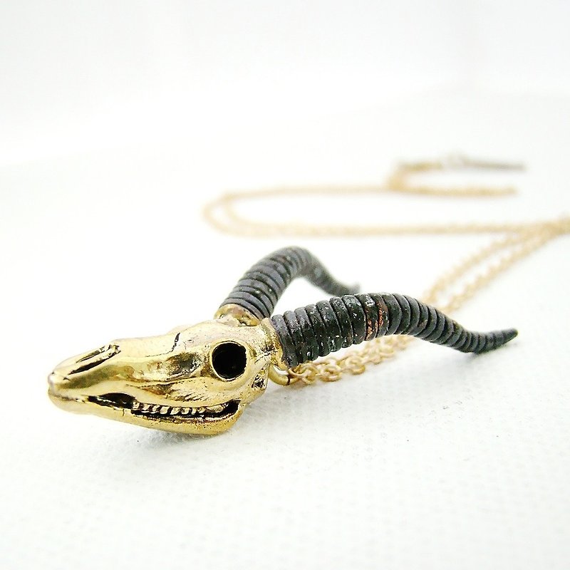 Zodiac pendant Goat-horned (The Sea-Goat)is for Capricorn - Necklaces - Other Metals 