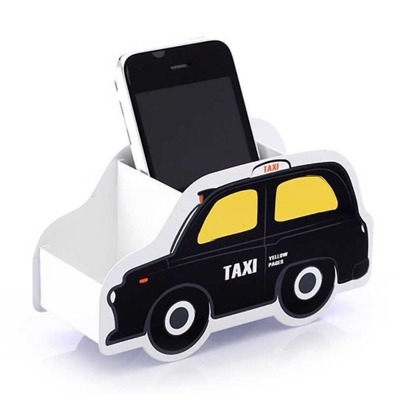 Cool Pen Holder-Car Modeling Series I Black British Taxi Stationery Storage - กล่องใส่ปากกา - โลหะ 