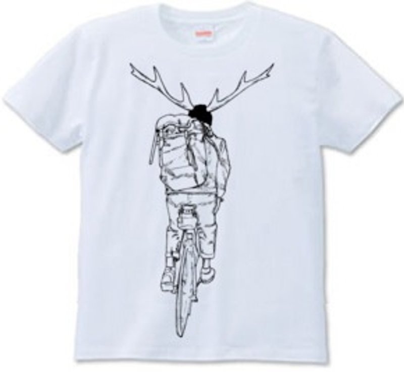 DEER RIDE (t-shirts 6.2oz) - เสื้อยืดผู้ชาย - วัสดุอื่นๆ ขาว