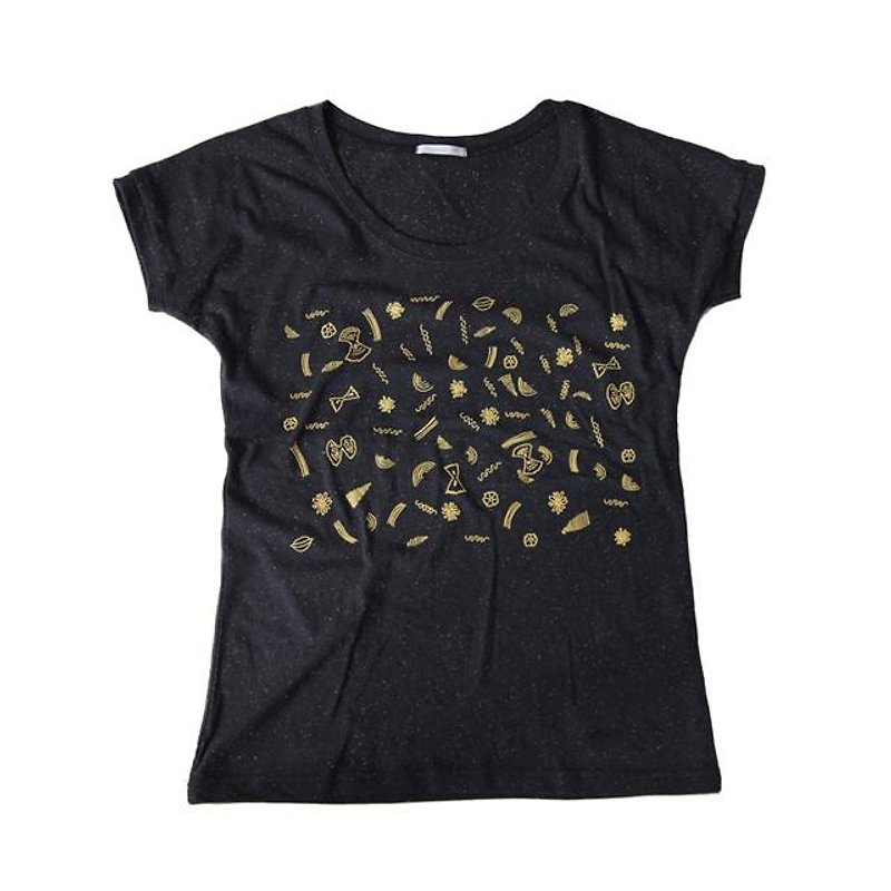 Original from the body. Macaroni Illustration T-shirt Ladies Free Tcollector - Women's T-Shirts - Cotton & Hemp Gray