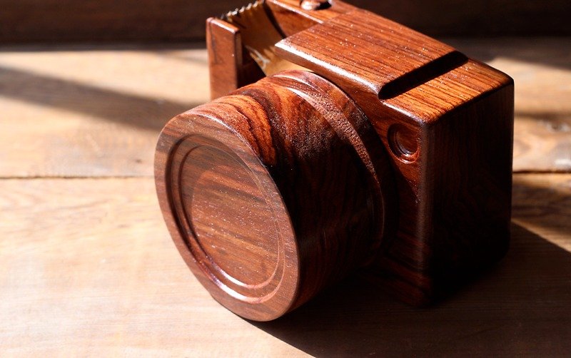 Handmade wooden miniature camera ▣ glue station - Washi Tape - Wood Brown