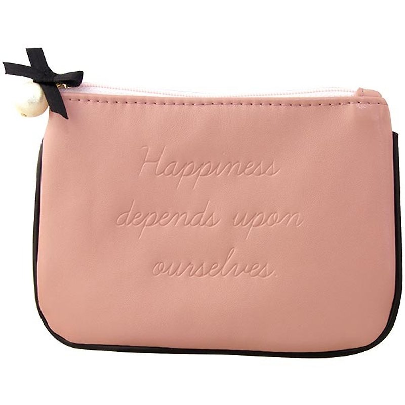 [Japanese] Flavie LABCLIP Series multifunction pouch (zipper) / pink - กระเป๋าเครื่องสำอาง - ผ้าฝ้าย/ผ้าลินิน สึชมพู
