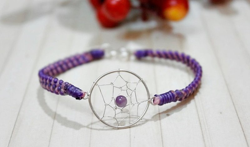 Thai silk jewelry wax line X // // limited color can be chosen X1 - สร้อยข้อมือ - ขี้ผึ้ง สีม่วง