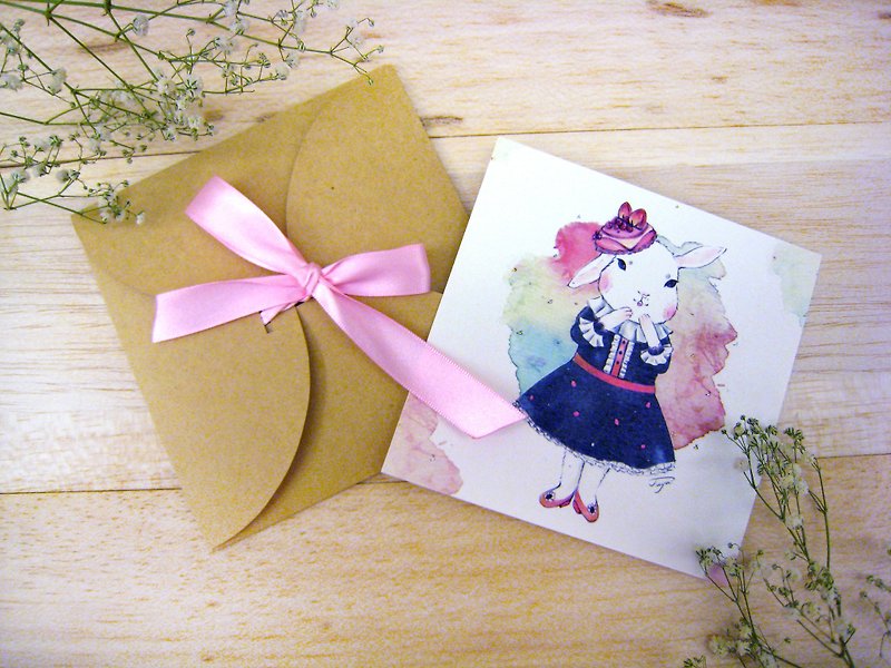Miss.Bunny Clarica / gift card - Cards & Postcards - Paper Pink