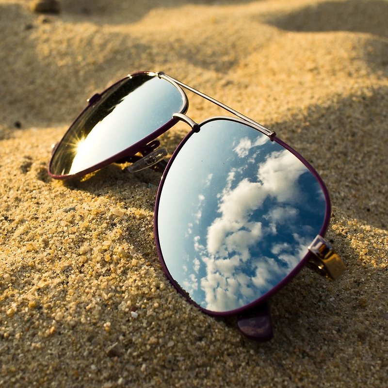Solaris Sunglasses - Purple&Mirror - サングラス - 金属 パープル