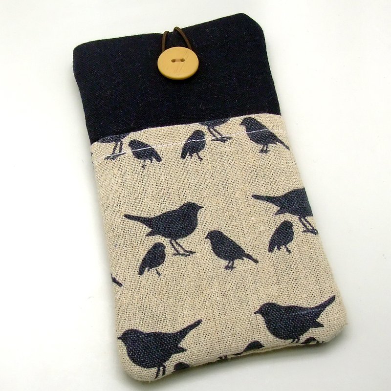 iPhone sleeve, iPhone pouch, Samsung Galaxy S8, Galaxy Note 8, cell phone, ipod classic touch sleeve (P-59) - Phone Cases - Cotton & Hemp Blue