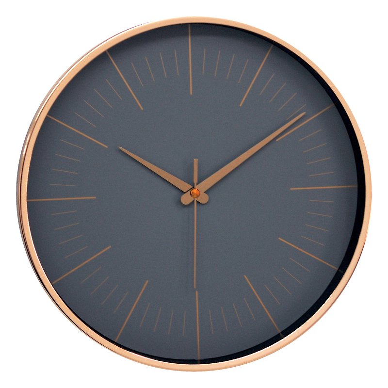 Classic-Rose Line Wall Clock (Metal) - นาฬิกา - กระดาษ สีเทา