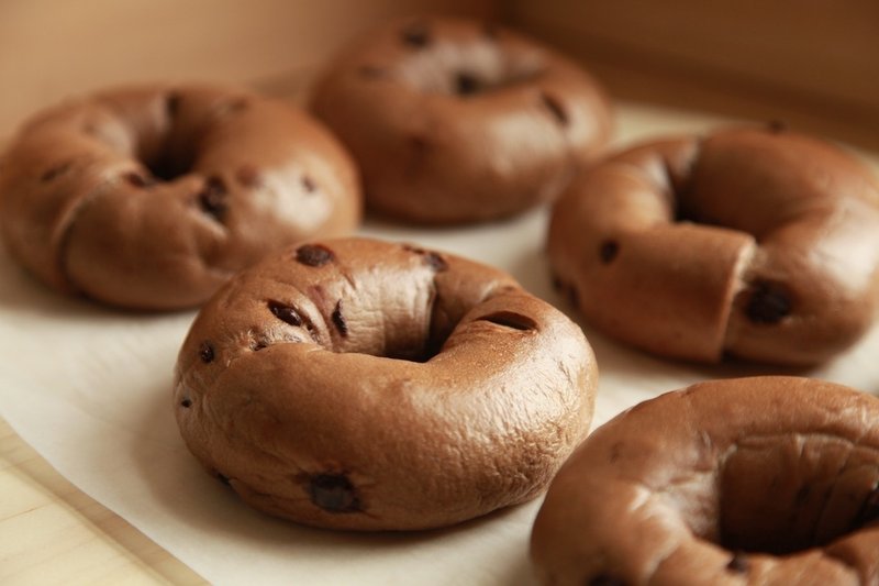 巧克力Bagel (2個) - 麵包/吐司 - 新鮮食材 咖啡色
