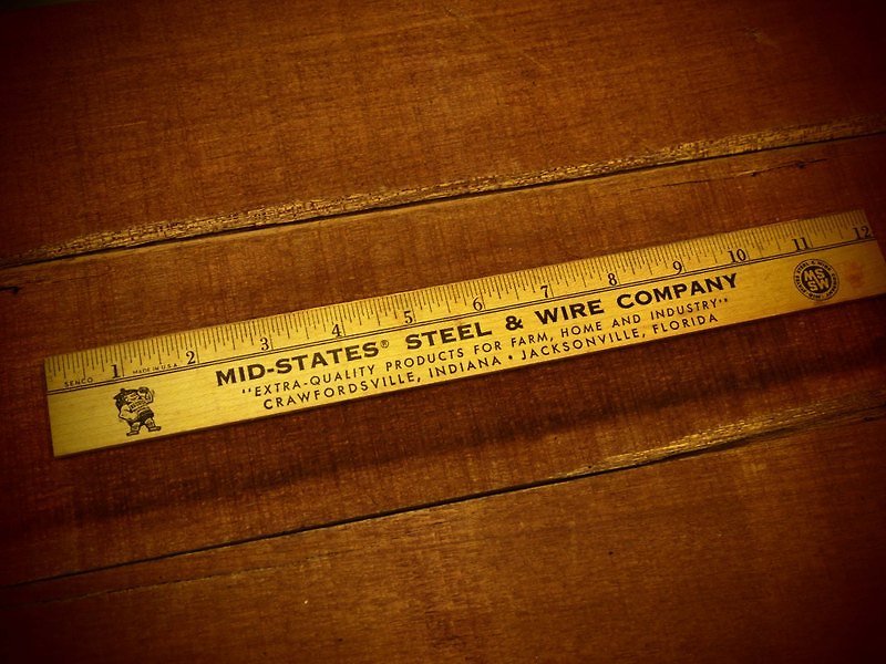 美國早期木頭製古董尺 vintage stationary - 其他 - 木頭 金色
