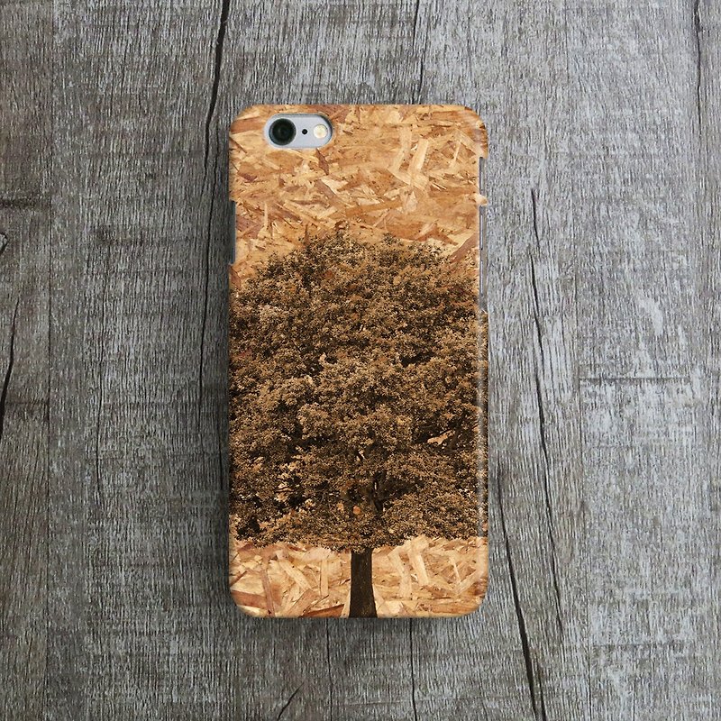 Tree and Plywood, - Designer,iPhone Wallet,Pattern iPhone wallet - เคส/ซองมือถือ - พลาสติก สีนำ้ตาล