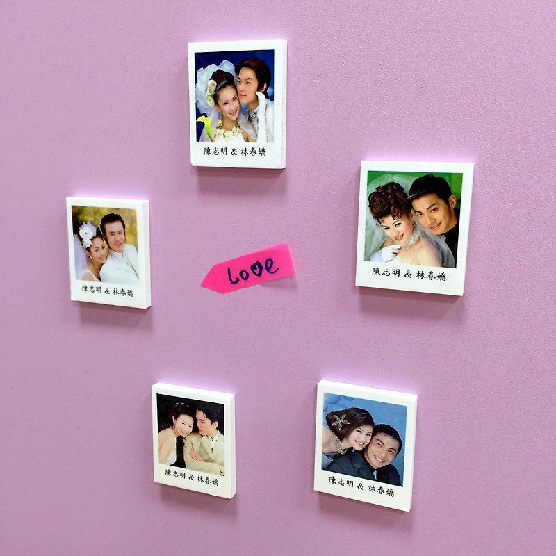 personalized gifts-Wedding Gift Package Polaroid magnets 50 pics - Magnets - Paper Red