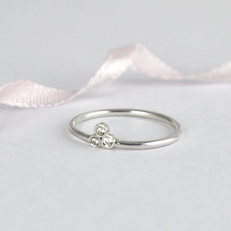 Sterling Silver CZ Diamond Ring - General Rings - Sterling Silver Silver