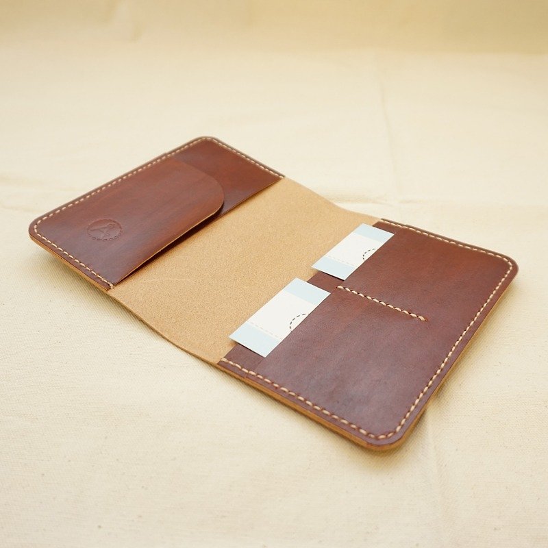 Hand-dyed leather passport cover notebook cover-dark coffee - Passport Holders & Cases - Genuine Leather Brown