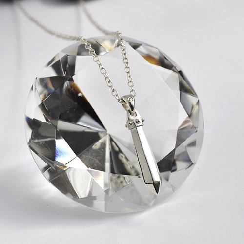 GreenRock Jewelry 水晶柱造型項鍊 純銀