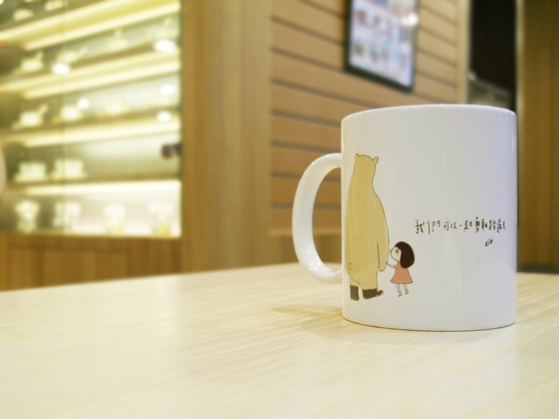 Xiu Xiu Bear / brave / Mug - แก้วมัค/แก้วกาแฟ - วัสดุอื่นๆ ขาว