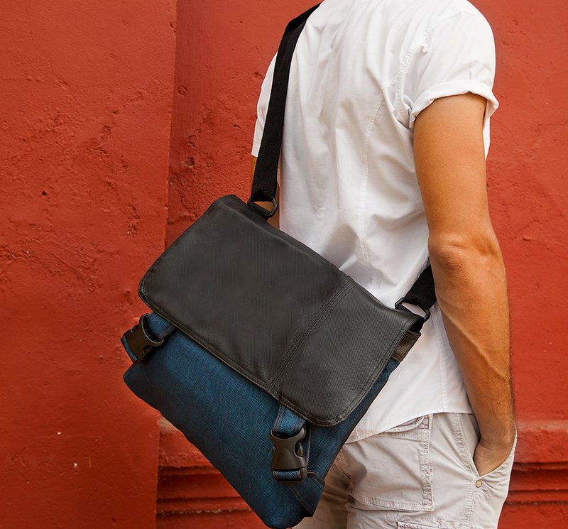 SMATERIA-B2B MESSENGER bag(M)- B308 (man) 男性簡約外出包 - 側背包/斜背包 - 其他材質 綠色